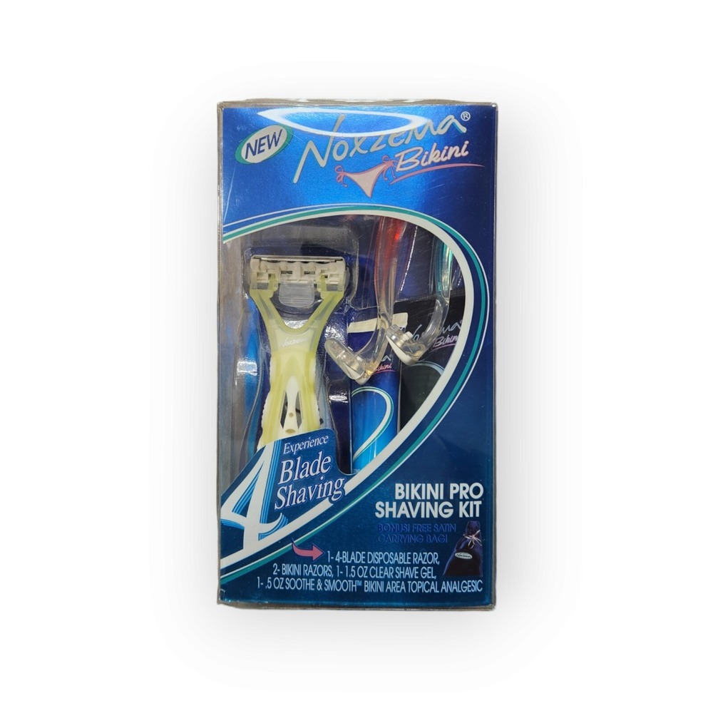 Vintage Noxzema Bikini Pro Shaving Kit‎ Razor Clear Shave Gel Topical Analgesic